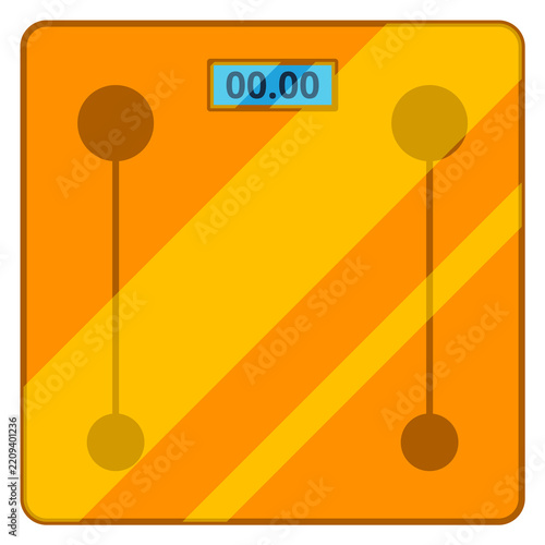 Fotografie Floor scales. Fitness body weight measurement device