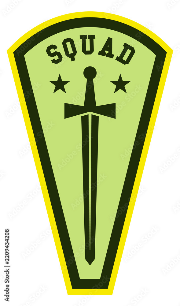Obraz premium Military squad patch. Special force sword badge