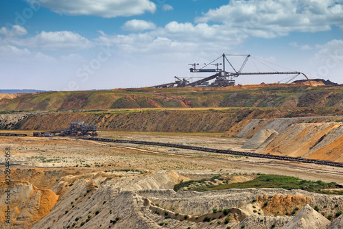 Giant Spreader and Conveyor Belt System in Kostolac Open Pit Mine, Serbia