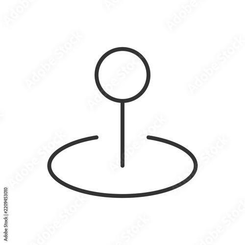 Minimalist map pin icon representing location and navigation services