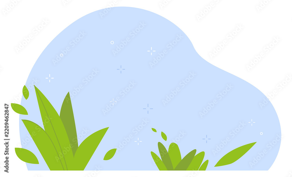 Obraz premium Greenery frame. Grass on ground. Nature eco symbol