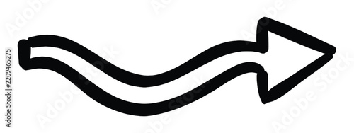 A hand drawn wavy arrow pointing to the right.