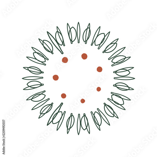 Botanical wreath illustration