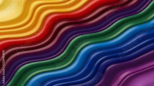 Vibrant Rainbow Waves Flowing Across Abstract Background Diagonal Light