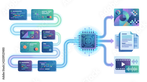 Artificial intelligence processor managing complex data flow and output