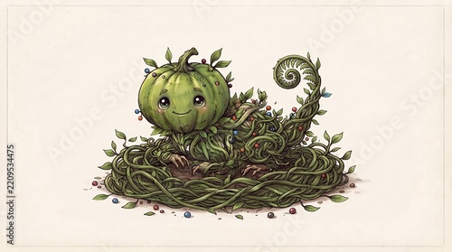 Pumpkin Halloween roots greeny