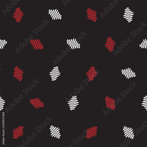 Waveform Pattern Vector Featuring Red and White Audio Waves on Black