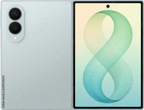 Foldable Smartphone Open Dual Display Render