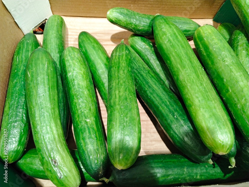 ESG reporting.Global food shortage supply chain crisis. Grocery retail inflation crop yields shortage. Fresh green cucumber harvest vegetable pricing. Supermarket stock logistics inventory