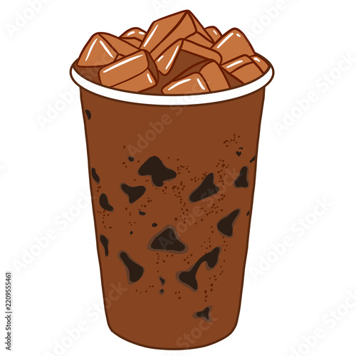 Iced Mocha Coffee Illustration
