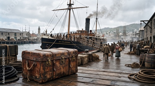 19th Century Port Arrival of Indentured Labourers