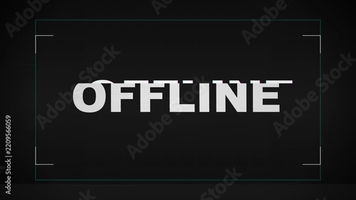 Offline Glitch Screen Digital Distortion Text Effect