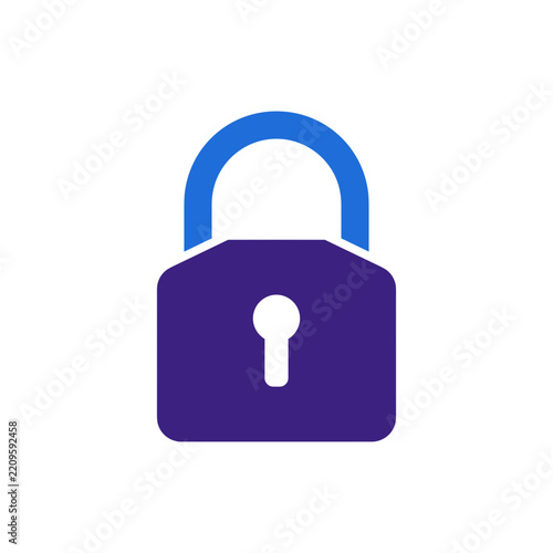Security lock protection icon illustration