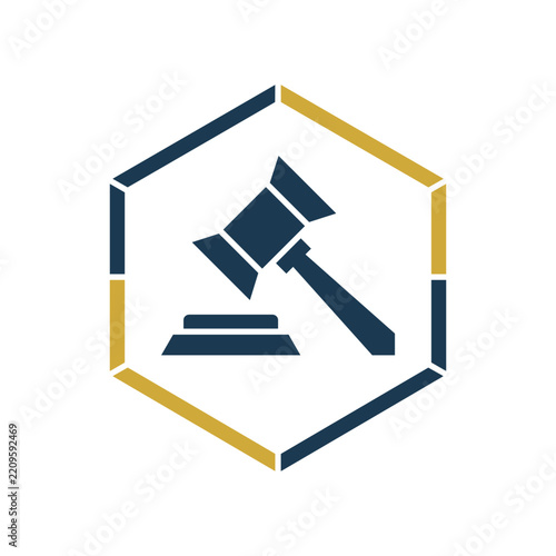 Gavel justice law icon illustration