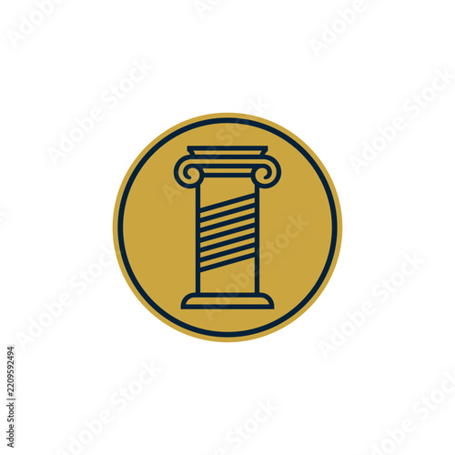 Legal column justice icon illustration