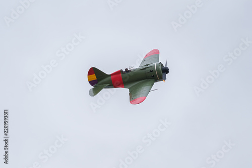 Polikarpov I-16 Mosca fighter aircraft in flight