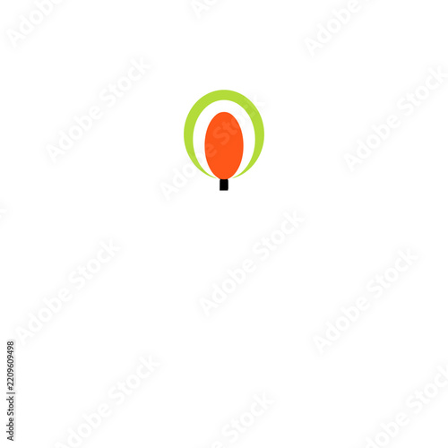 Candle icon in modern design with abstract shapes and colors  