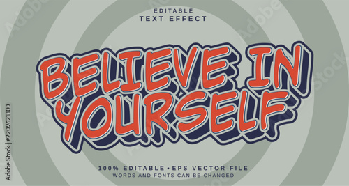 Editable text style effect - Fearless text style theme.