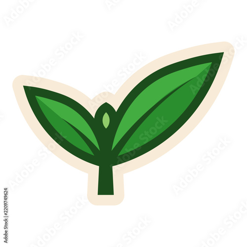upper leaves with bud sticker