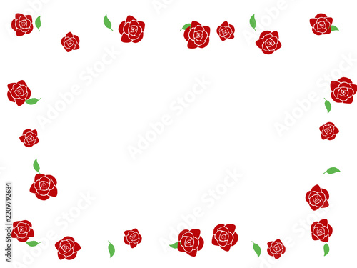 frame with roses