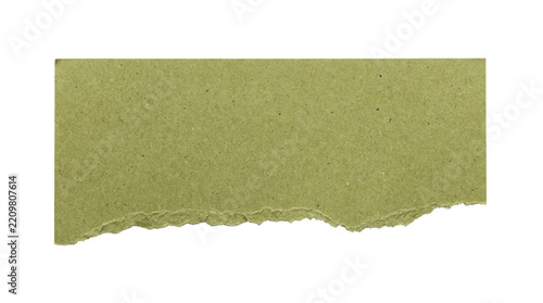 Light olive green textured paper piece isolated on png background for rustic design