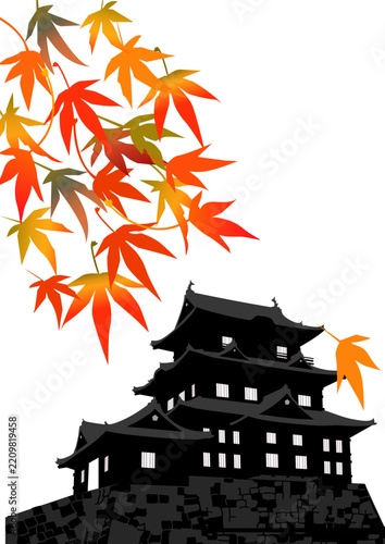 小田原城影