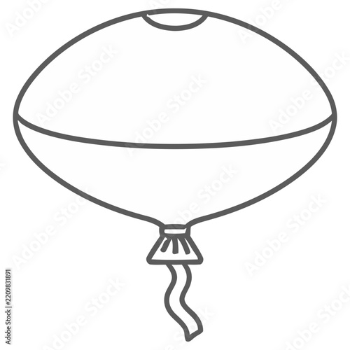 Outline of a hot air balloon