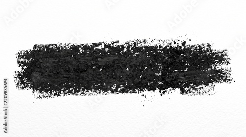 Black Charcoal Pastel Brush Stroke Texture on Textured White Paper