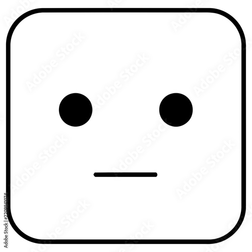 Simple Square Face Icon