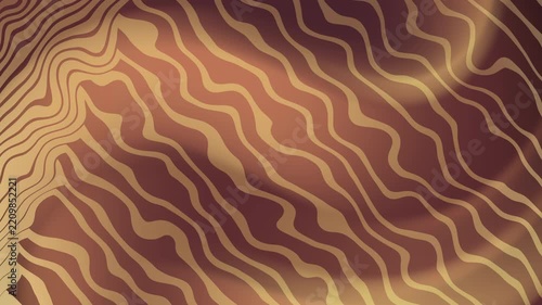 Brown gold abstract background wavy lines parallel patterns rhythmic art. Suitable for modern backgrounds, interior decoration, textiles, and fashion designs