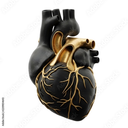 3D Clay Cardiovascular Heart Organ Render