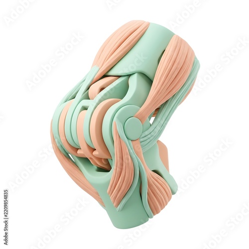 3D Clay Bionic Prosthetic Joint Render