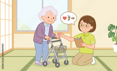 Concept Vector Illustrations for Home Care and In-Home Care Services.