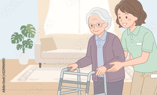 Concept Vector Illustrations for Home Care and In-Home Care Services.