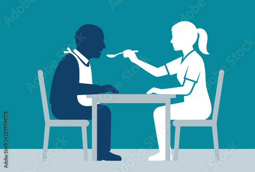 Concept Vector Illustrations for Home Care and In-Home Care Services.