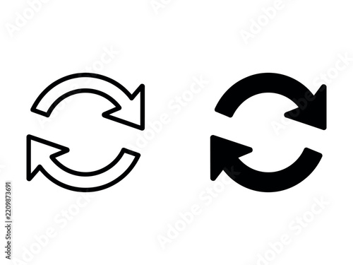 Repeat icon flat clipart series
