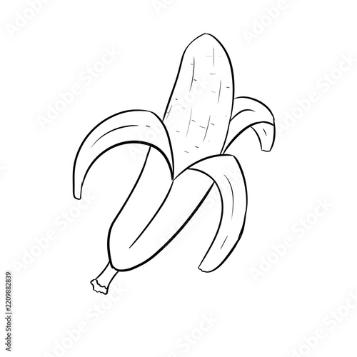 banana digital drawing illustration isolated