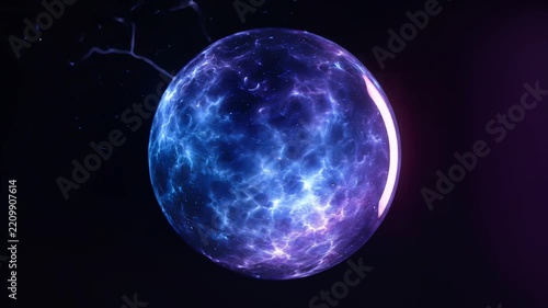 Abstract sphere energy discharge plasma science concept