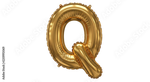 Gold 3d letter q with decorative rope texture and shiny finish isolated on transparent background