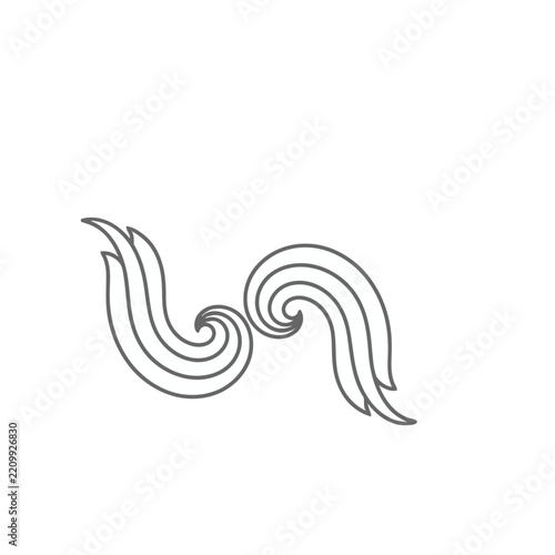 Swirls and curves decorative element