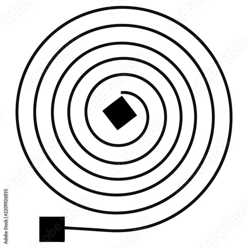 Spiral with Square Elements