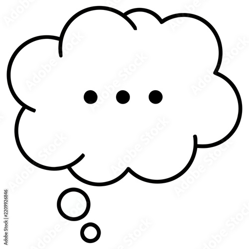 Thought bubble with ellipsis