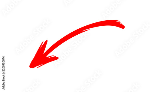 Hand drawn red arrow icon. painted vector up arrows. Mark point icon design collection for business, education, website and apps design element.