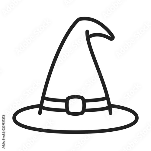 Halloween Witch Hat Outline Icon