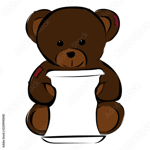 Teddybär mit Zettel