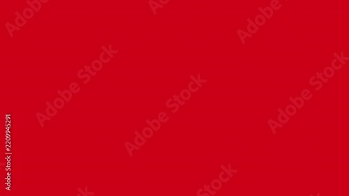 Bold white number words counting from one to ten on red background
