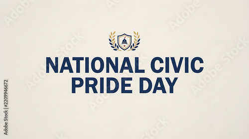 National Civic Pride Day text graphic with transparent background for event branding