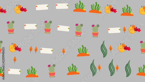 Cartoon autumn elements pattern