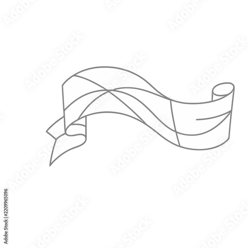 Ribbon banner outline
