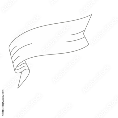 Ribbon banner outline